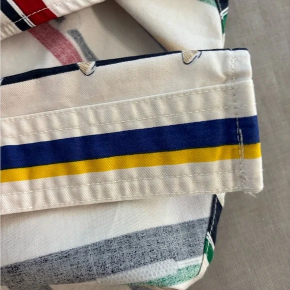 Vintage Chaps Ralph Lauren Novelty Golf club Striped print Men's Shirt Large - Picture 11 of 11